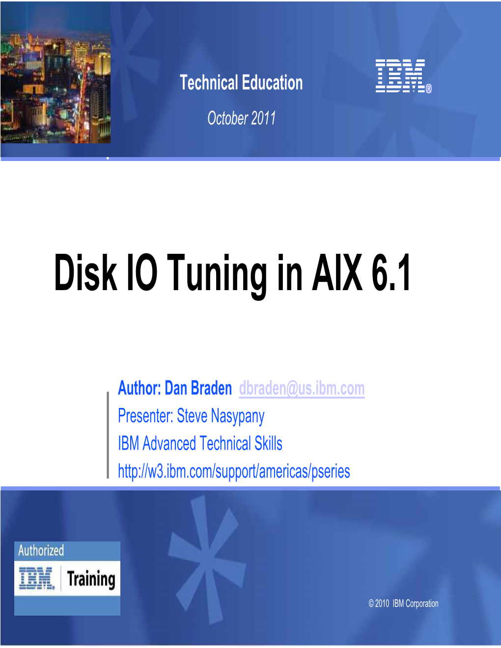 Disk IO Tuning in AIX 6.1