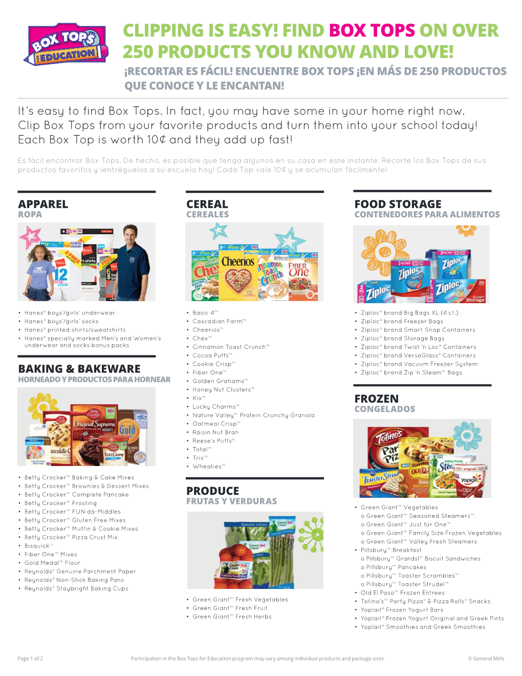Clipping Is Easy! Find Box Tops on Over 250 Products You Know and Love!