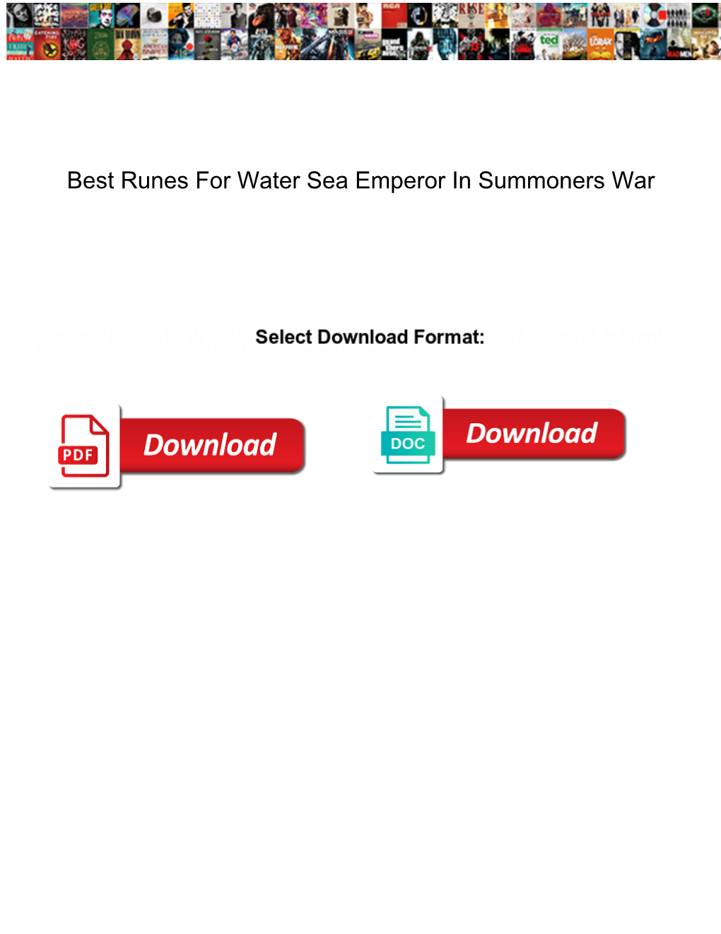 Best Runes for Water Sea Emperor in Summoners War