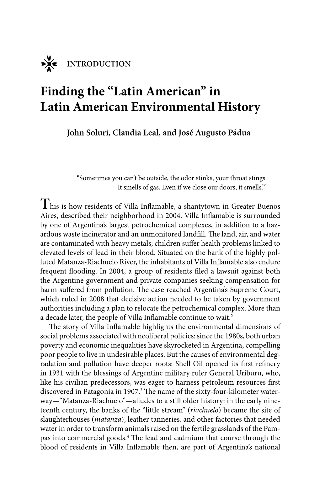 In Latin American Environmental History