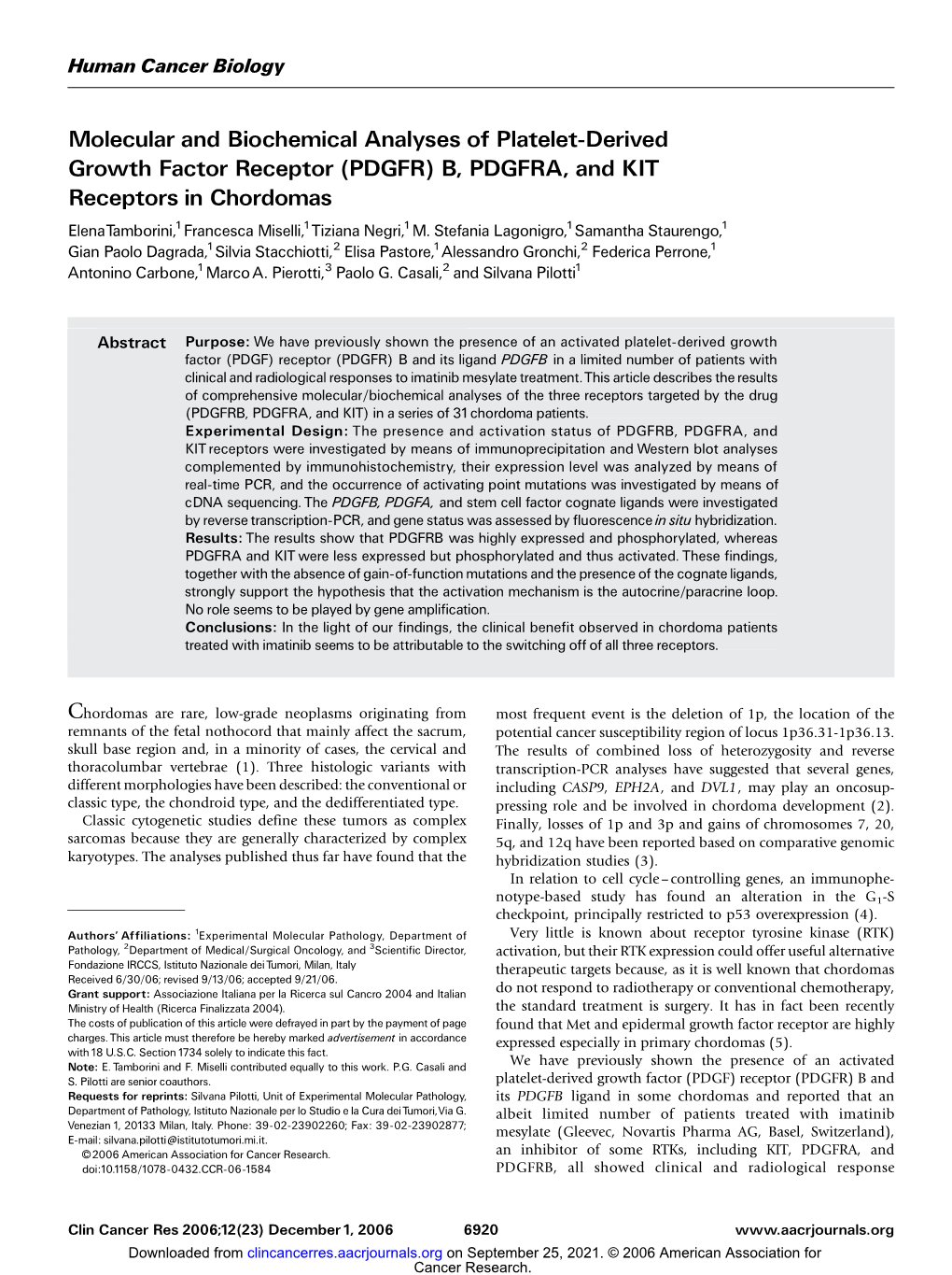 Molecular and Biochemical Analyses Of