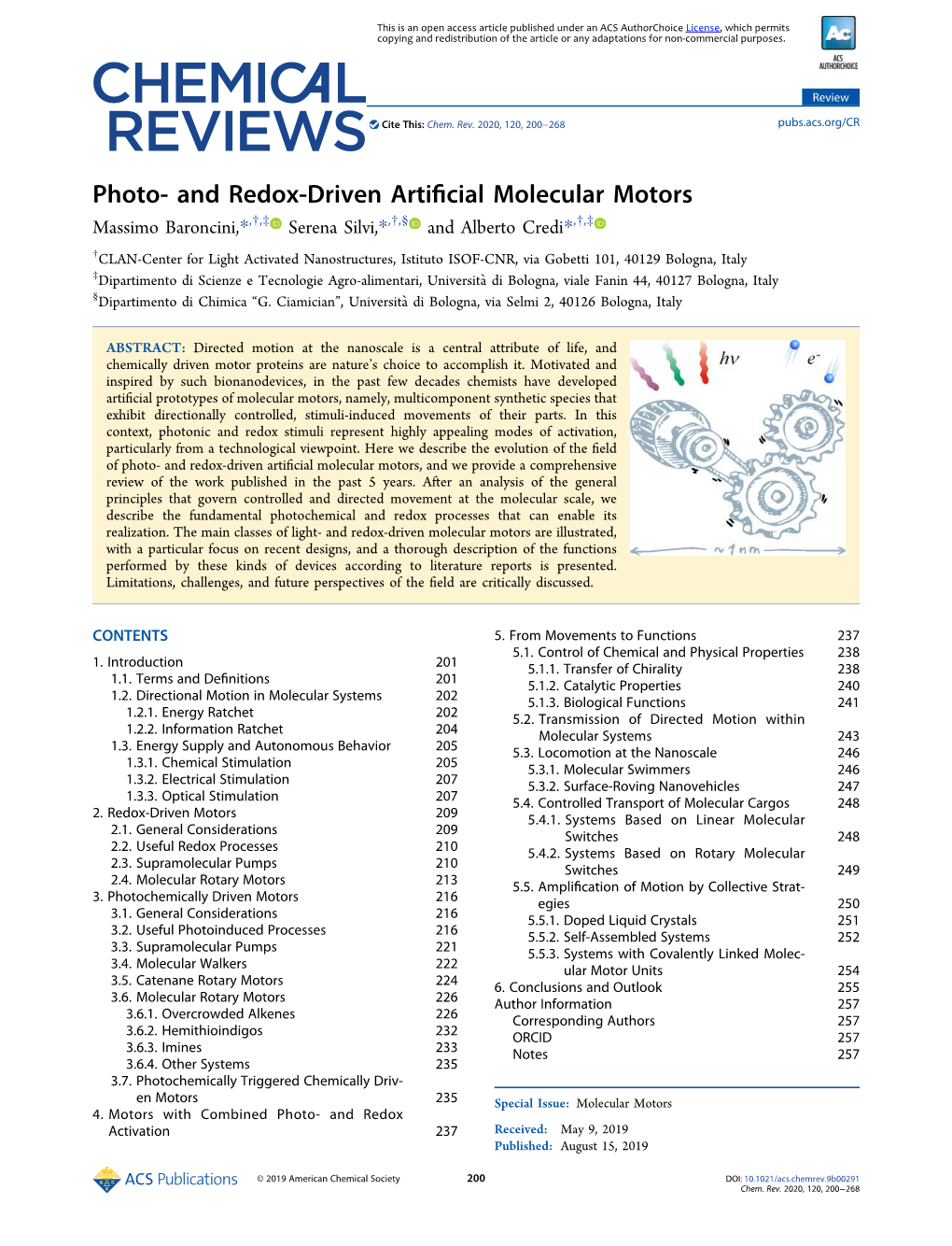 And Redox-Driven Artificial Molecular Motors