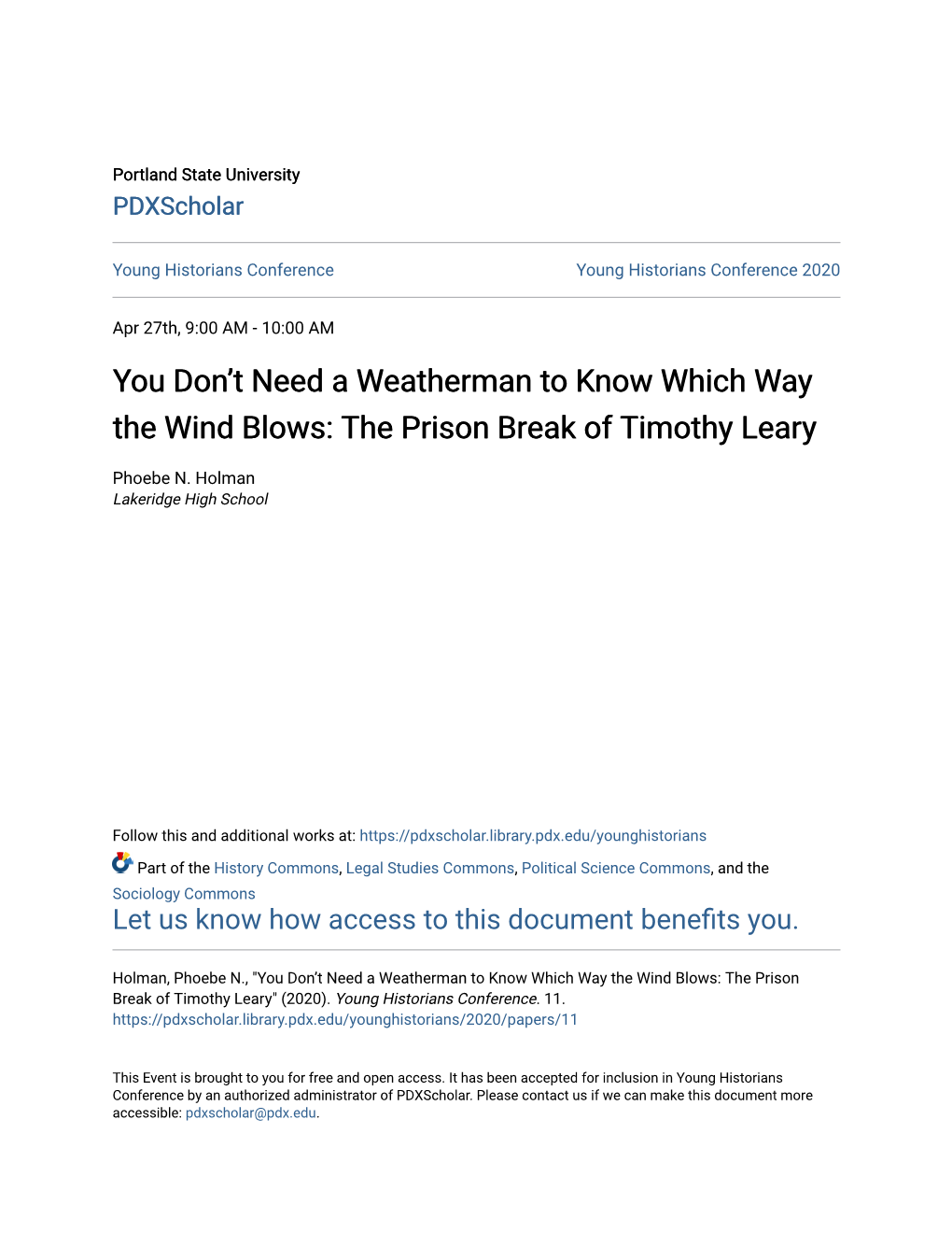 The Prison Break of Timothy Leary