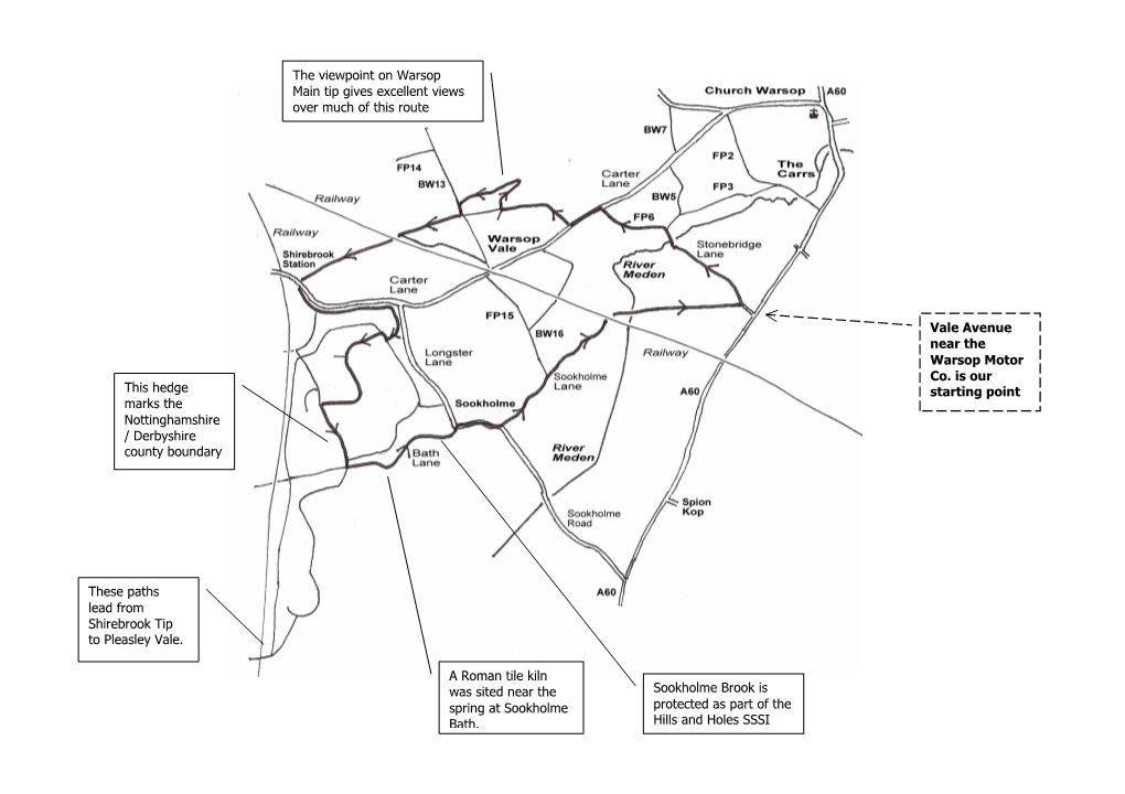Warsop Walks 7 the Left Branch (FP6) Where the Paths Split