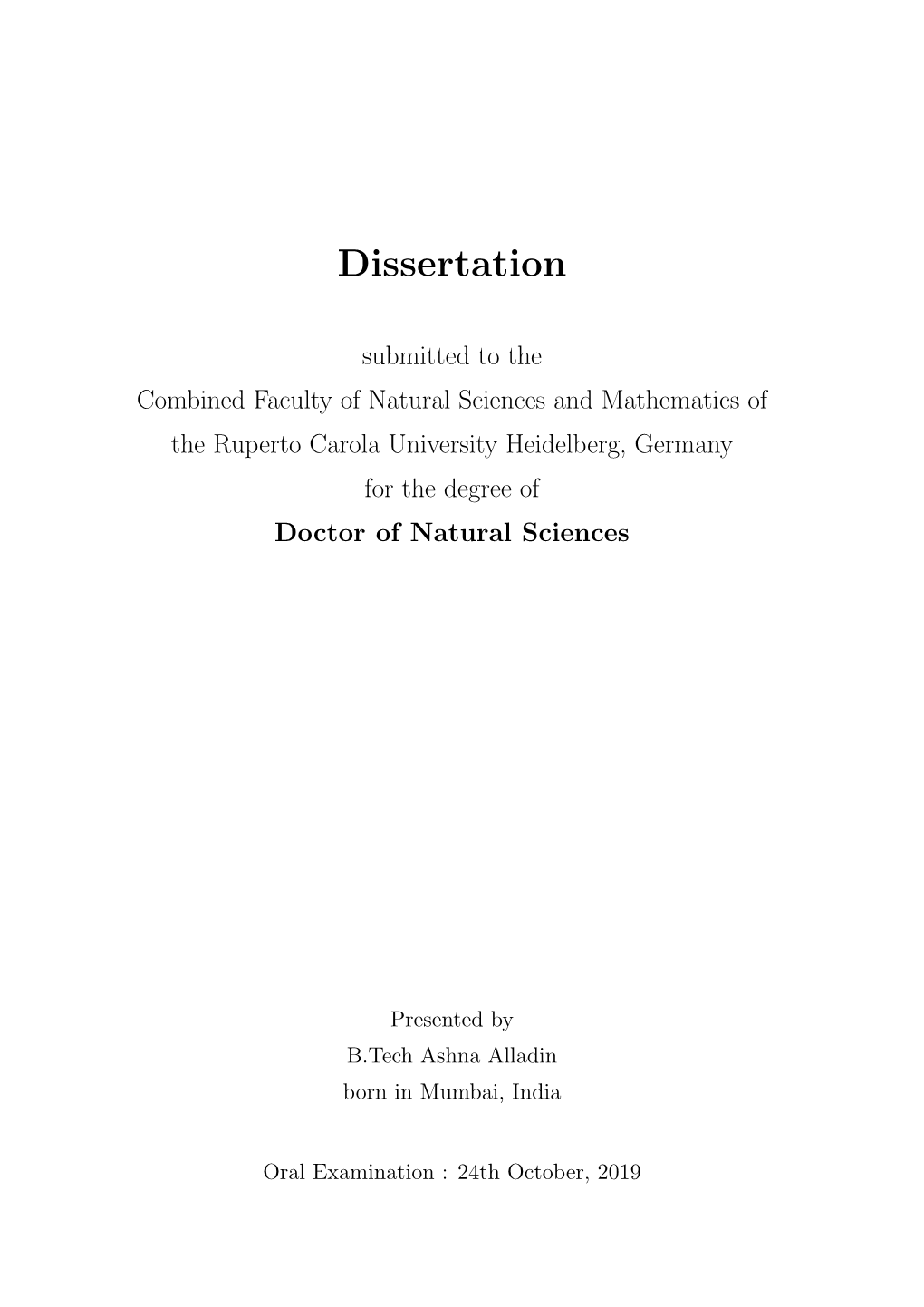 Dissertation