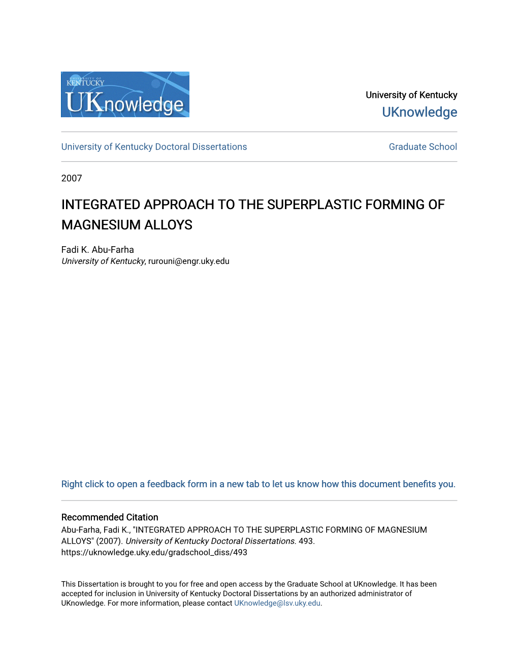 Integrated Approach to the Superplastic Forming of Magnesium Alloys