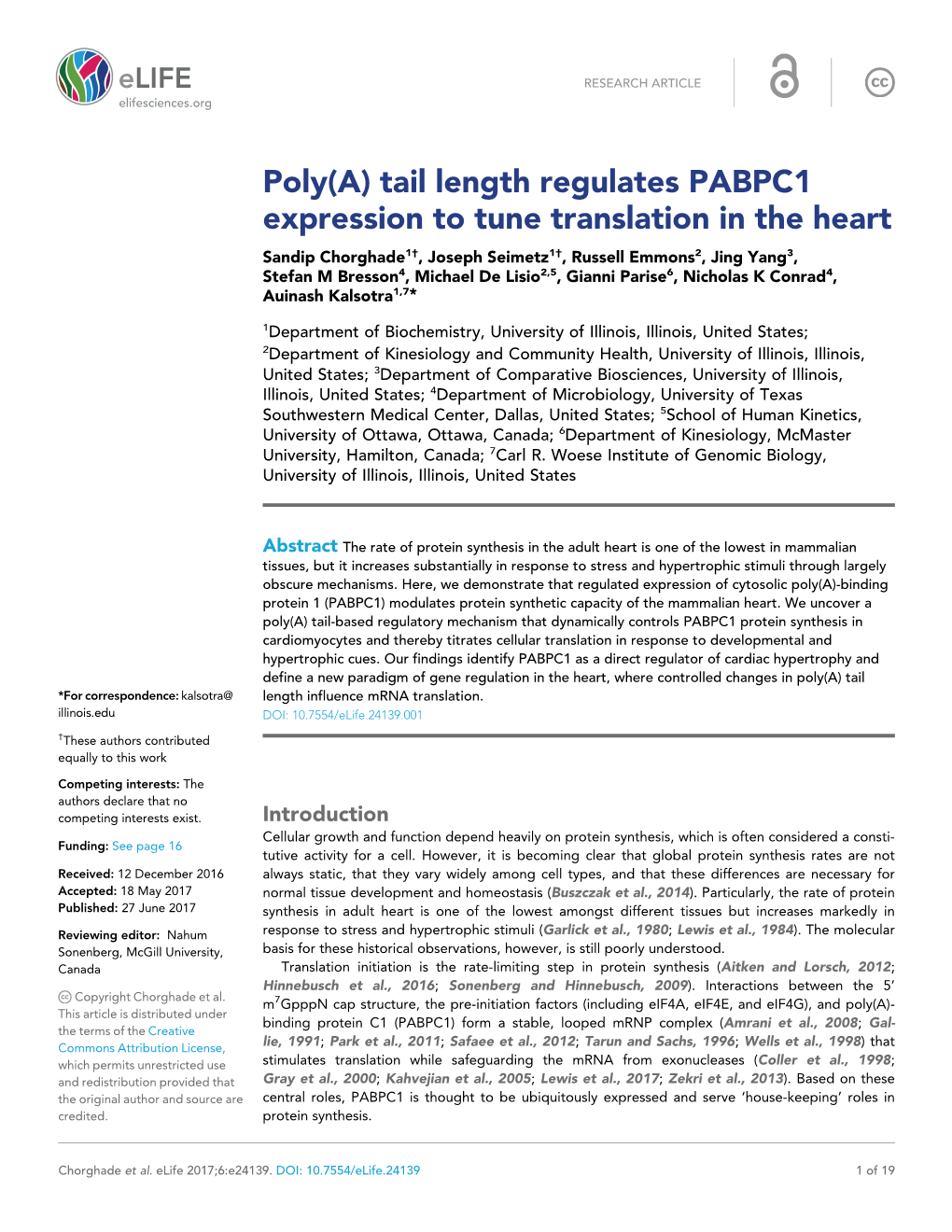 Poly(A) Tail Length Regulates PABPC1 Expression to Tune Translation in The