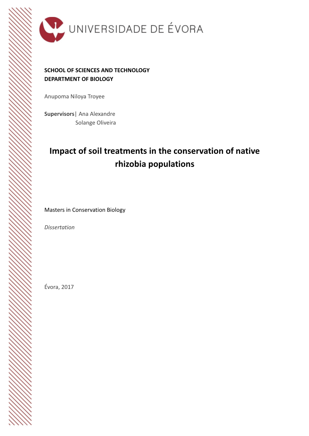 Impact of Soil Treatments in the Conservation of Native Rhizobia Populations