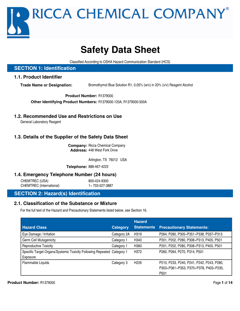 Safety Data Sheet