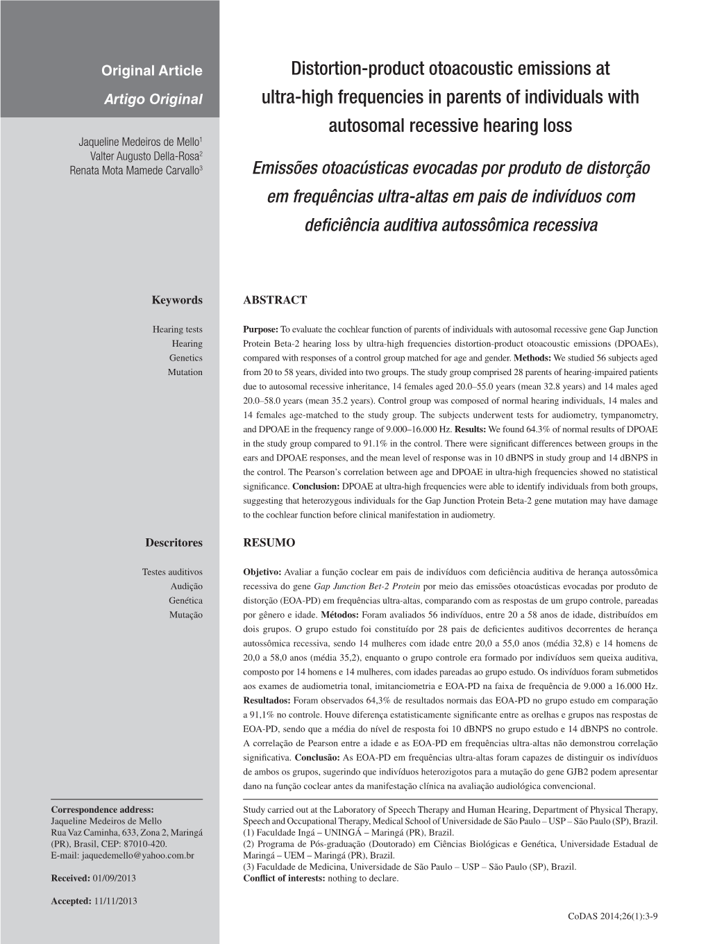 Distortion-Product Otoacoustic Emissions At