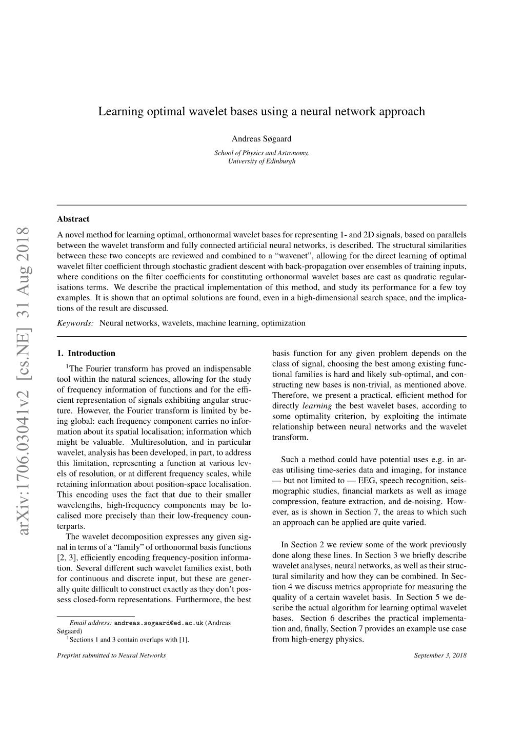 Learning Optimal Wavelet Bases Using a Neural Network Approach