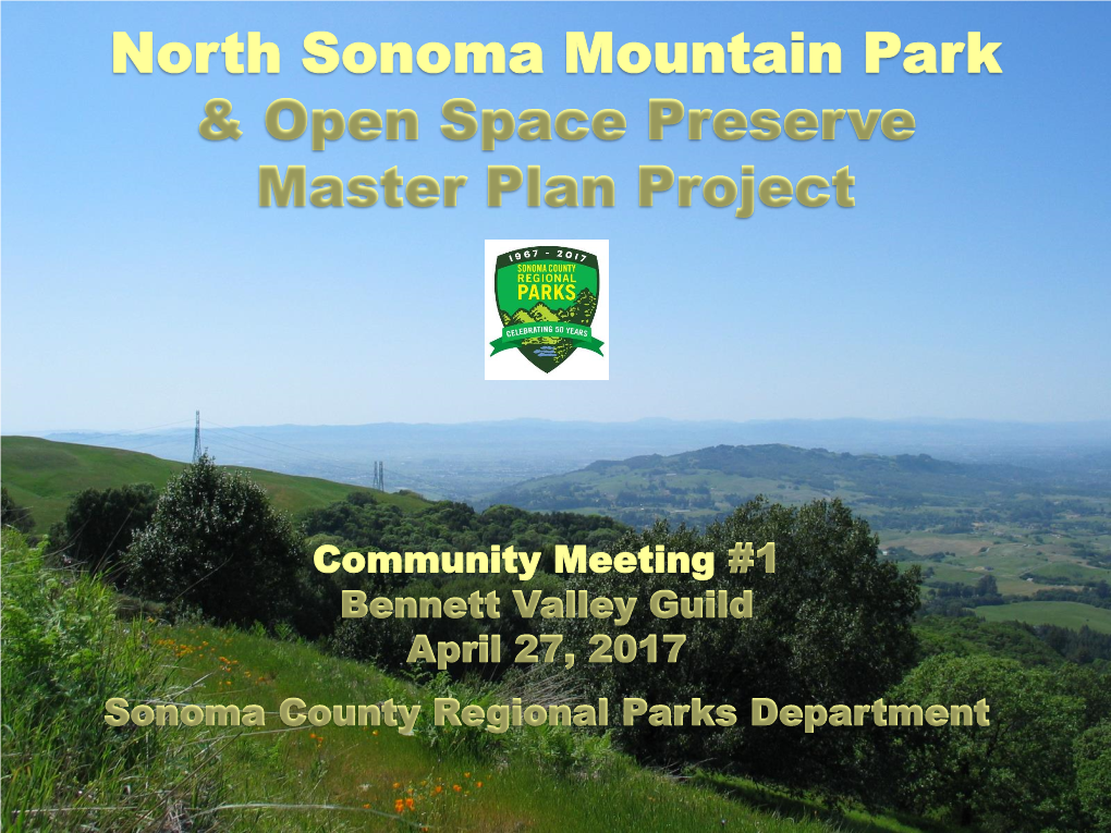 North Sonoma Mountain Park and Open Space Preserve Master Plan