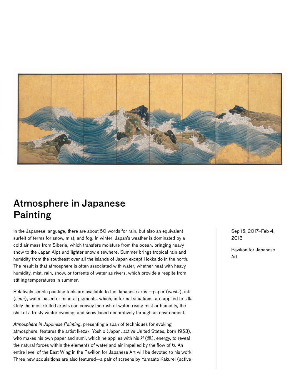 Atmosphere in Japanese Painting | LACMA