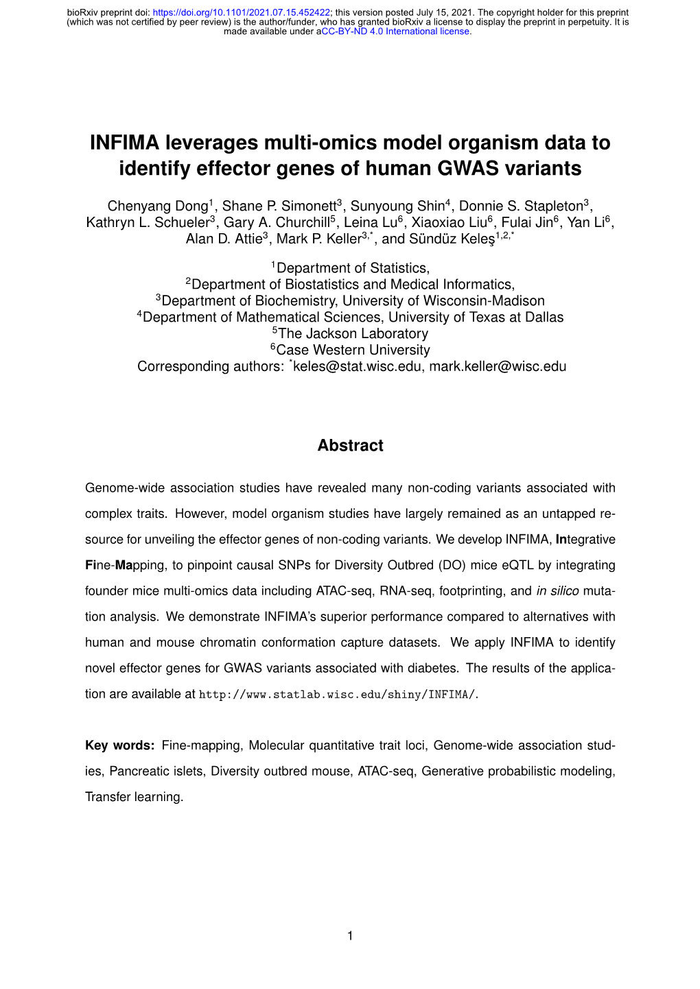 INFIMA Leverages Multi-Omics Model Organism Data to Identify Effector Genes of Human GWAS Variants