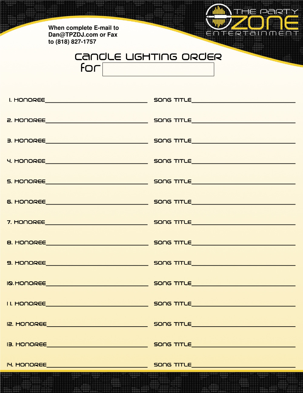 Candle Lighting Package