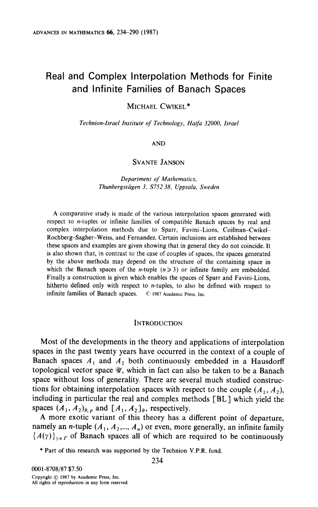 Real and Complex Interpolation Methods for Finite and Infinite Families of Banach Spaces