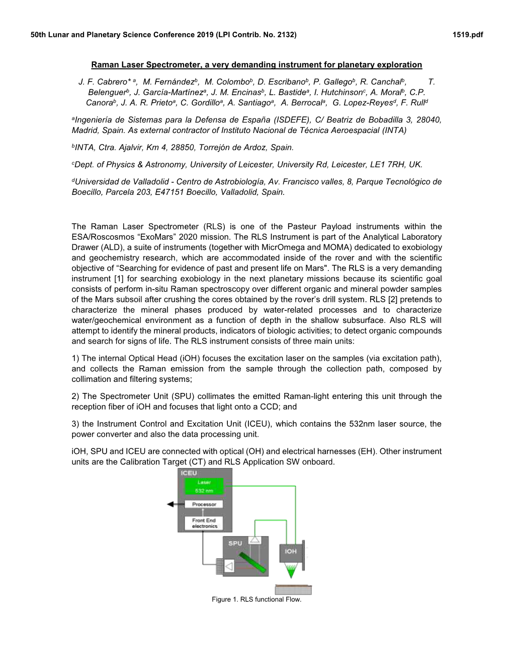 Raman Laser Spectrometer, a Very Demanding Instrument for Planetary Exploration