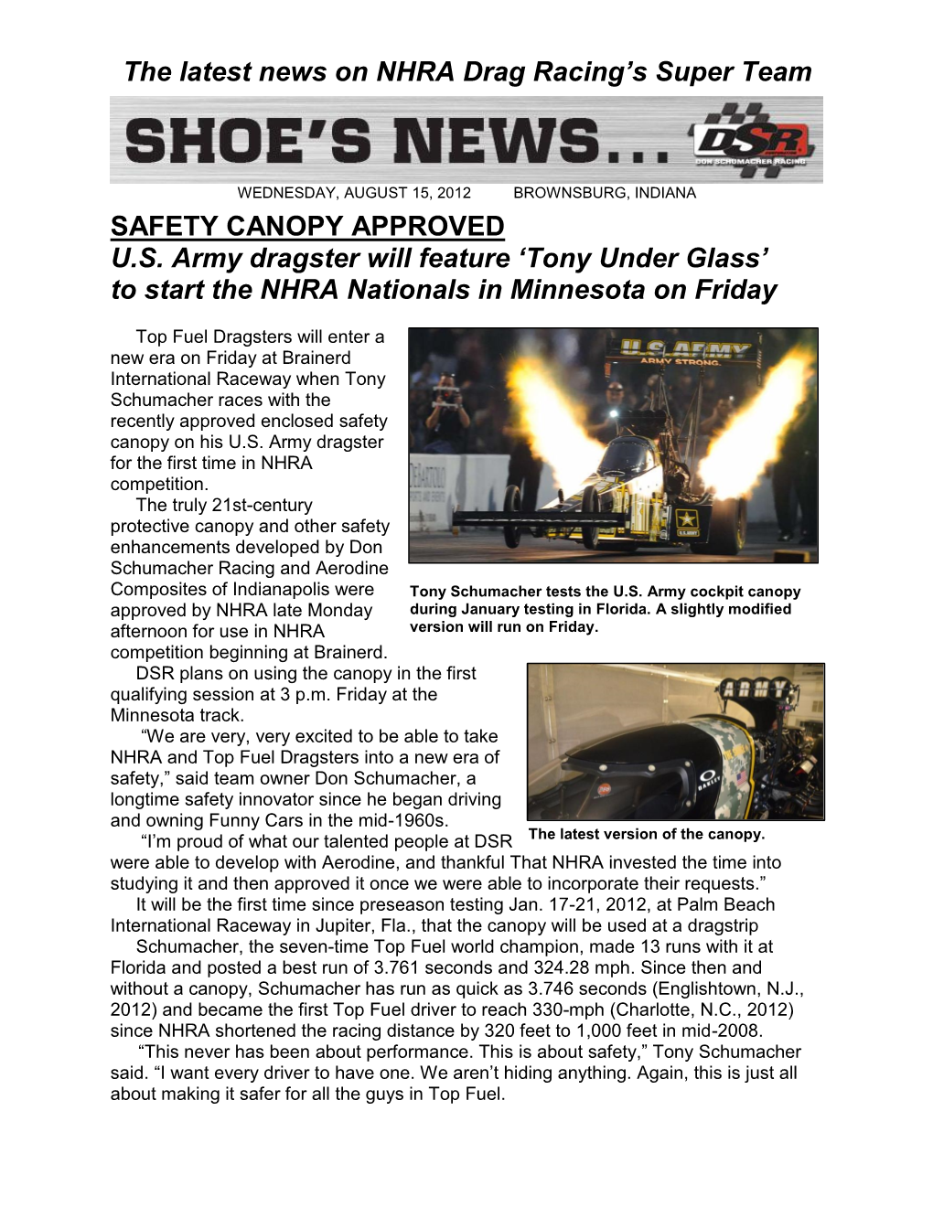 The Latest News on NHRA Drag Racing's