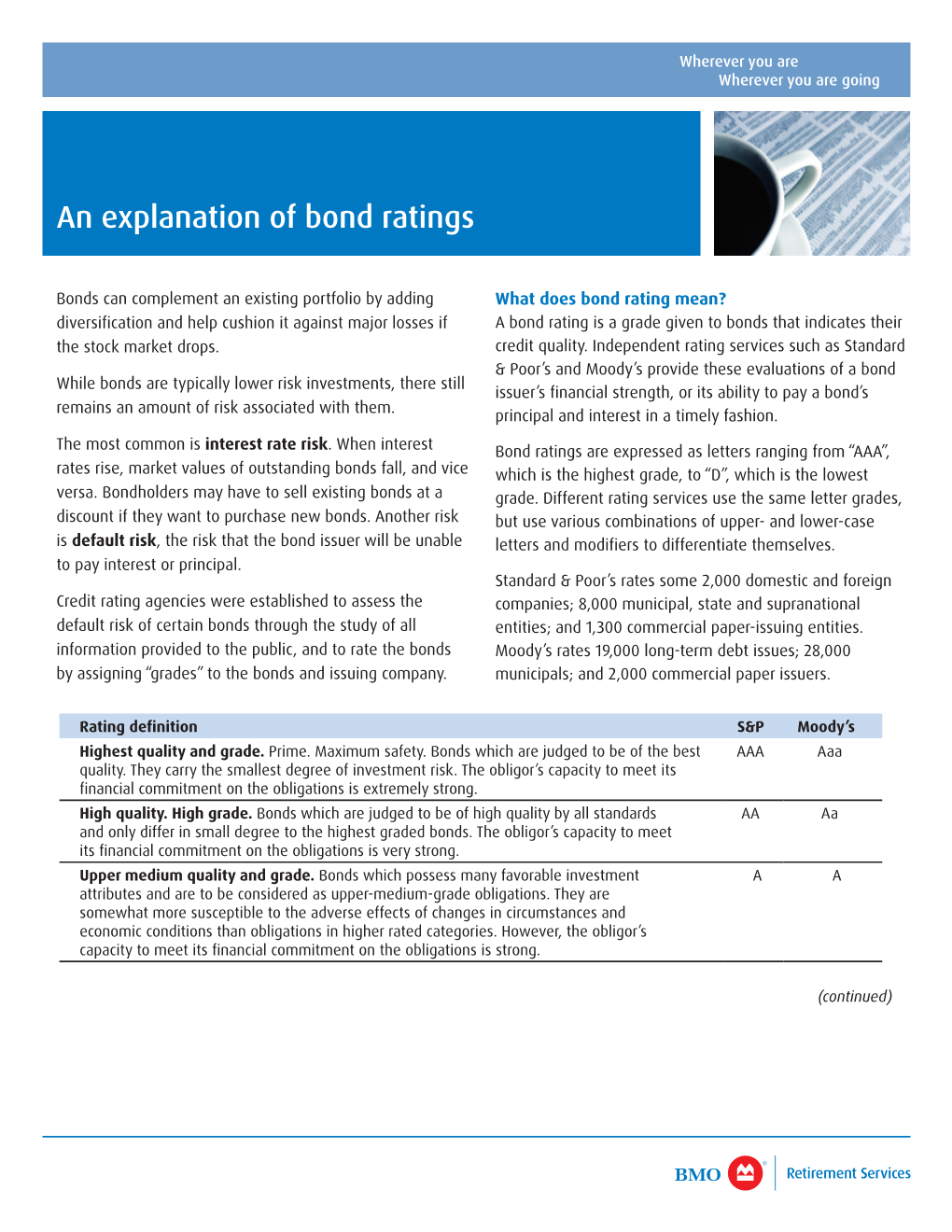 An Explanation of Bond Ratings