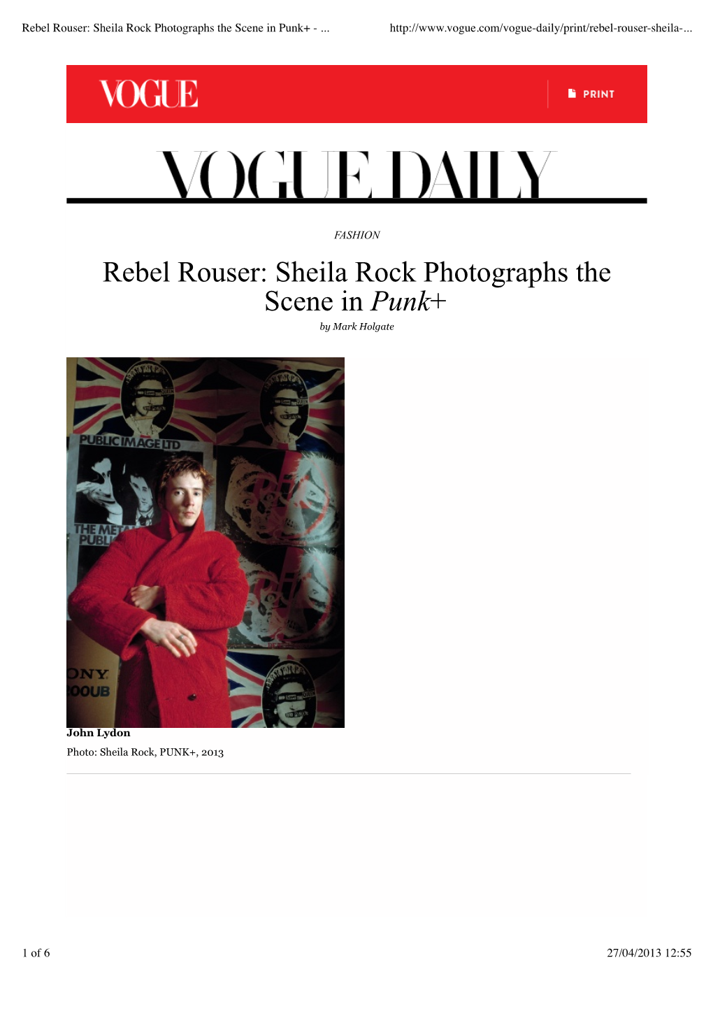 Vogue.Com/Vogue-Daily/Print/Rebel-Rouser-Sheila