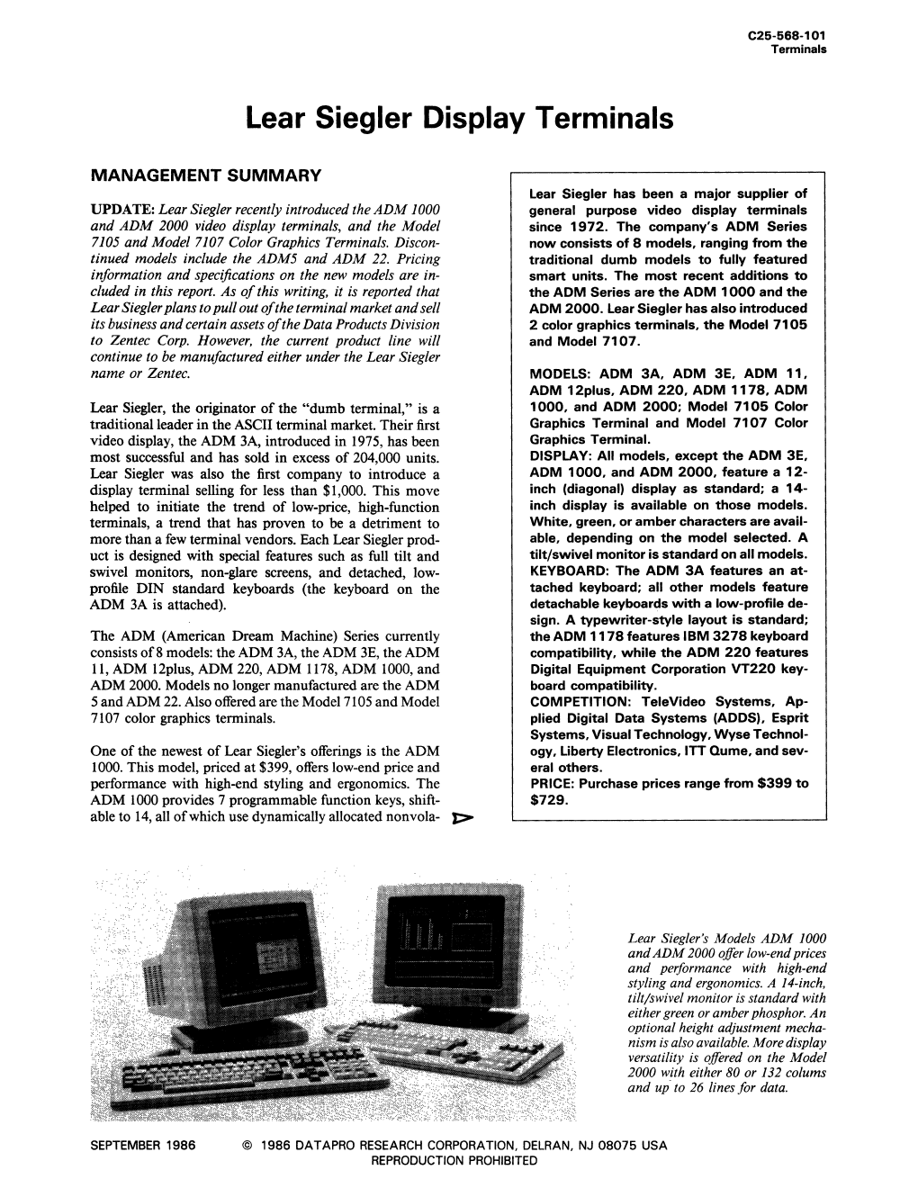 Lear Siegler Display Terminals