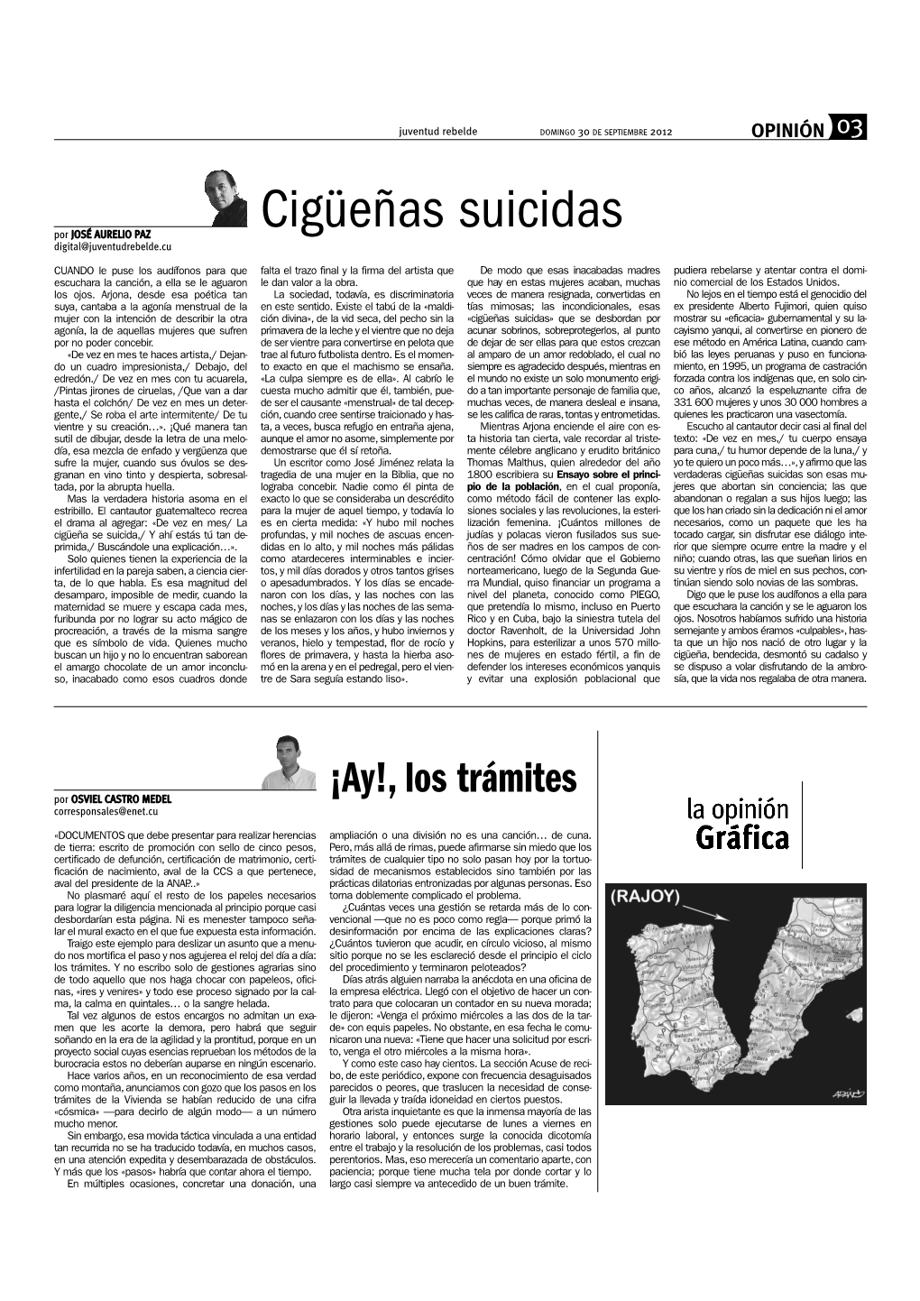 Cigüeñas Suicidas Por JOSÉ AURELIO PAZ Digital@Juventudrebelde.Cu