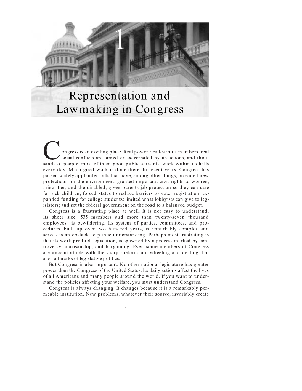 Representation and Lawmaking in Congress