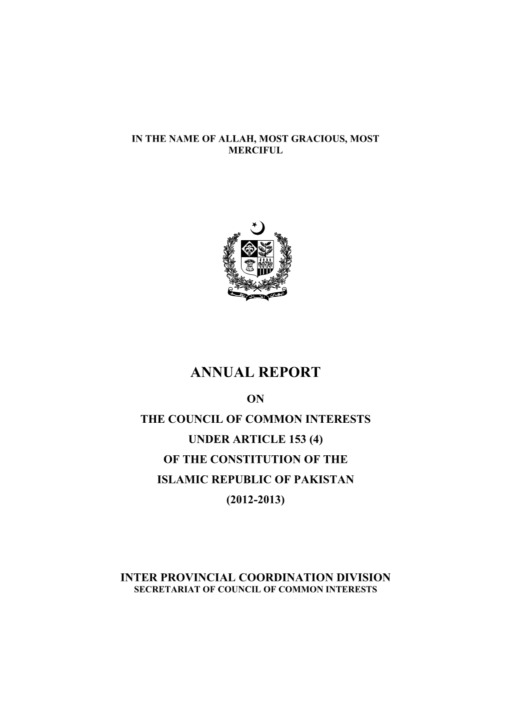 CCI Annual Report 2012-13