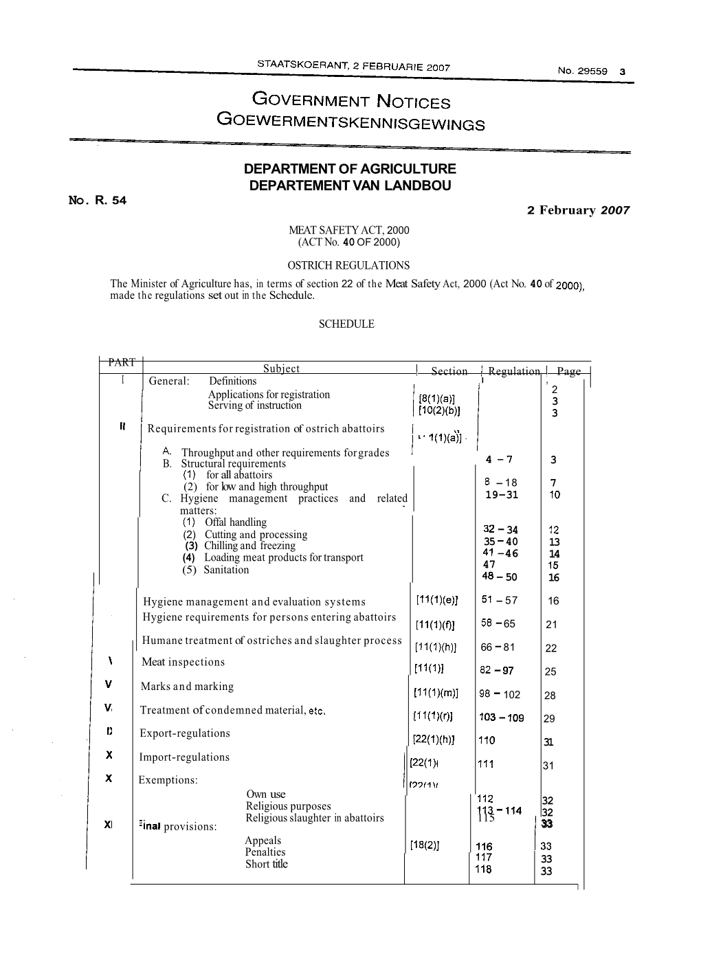 Regulation Gazette, NO. 8622