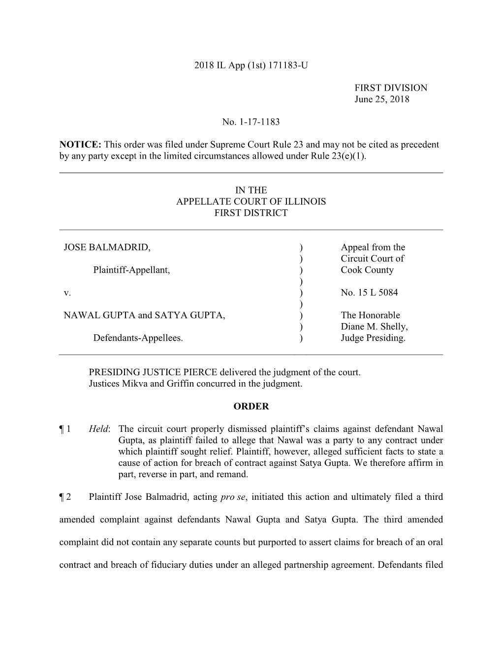 This Order Was Filed Under Supreme Court Rule 23 and May Not Be Cited As Precedent by Any Party Except in the Limited Circumstances Allowed Under Rule 23(E)(1)