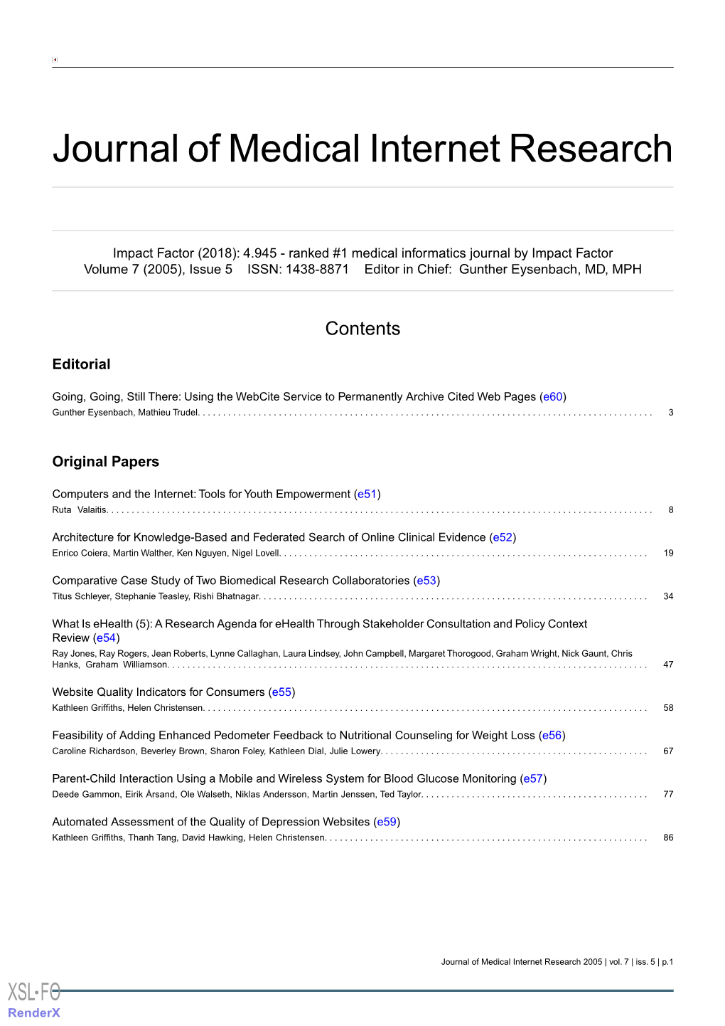 Journal of Medical Internet Research