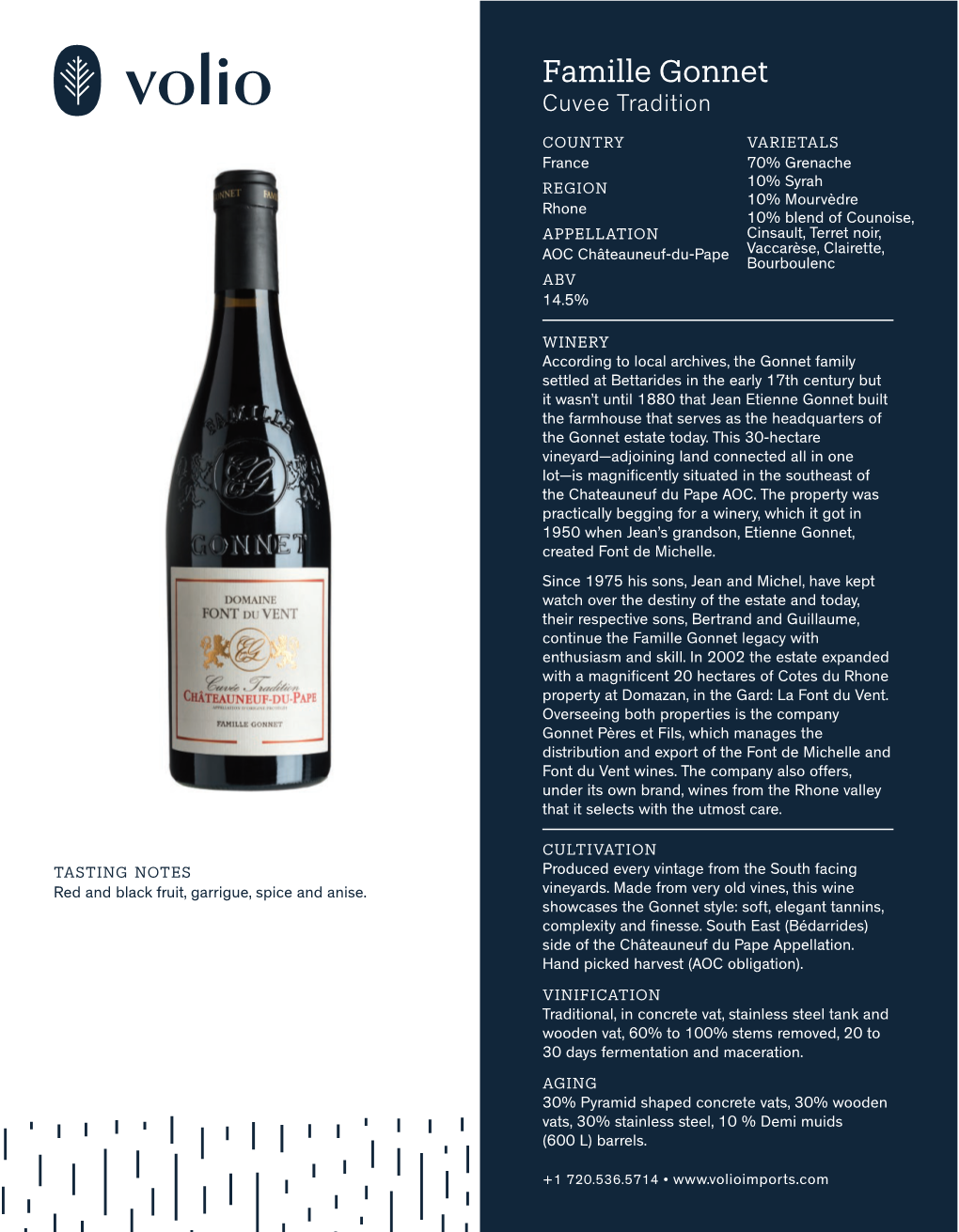 Famille Gonnet Cuvee Tradition Tech Sheet