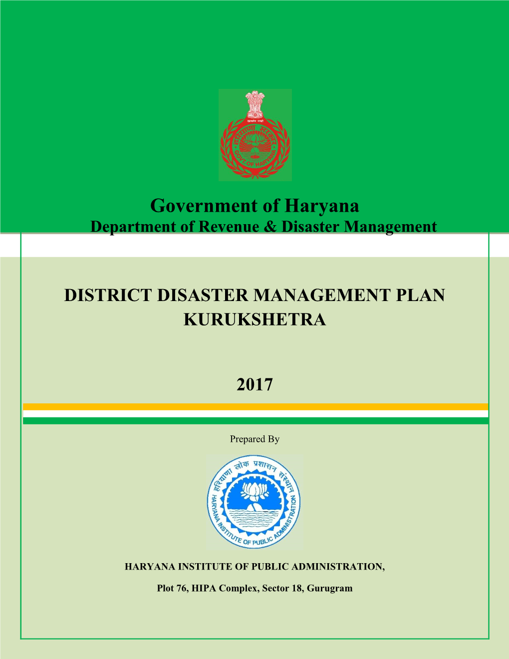 Government of Haryana Department of Revenue & Disaster Management