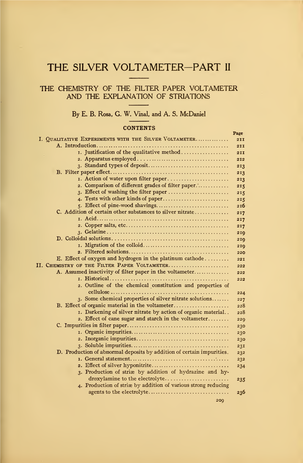 Part II. the Chemistry of the Filter Paper Voltameter and The