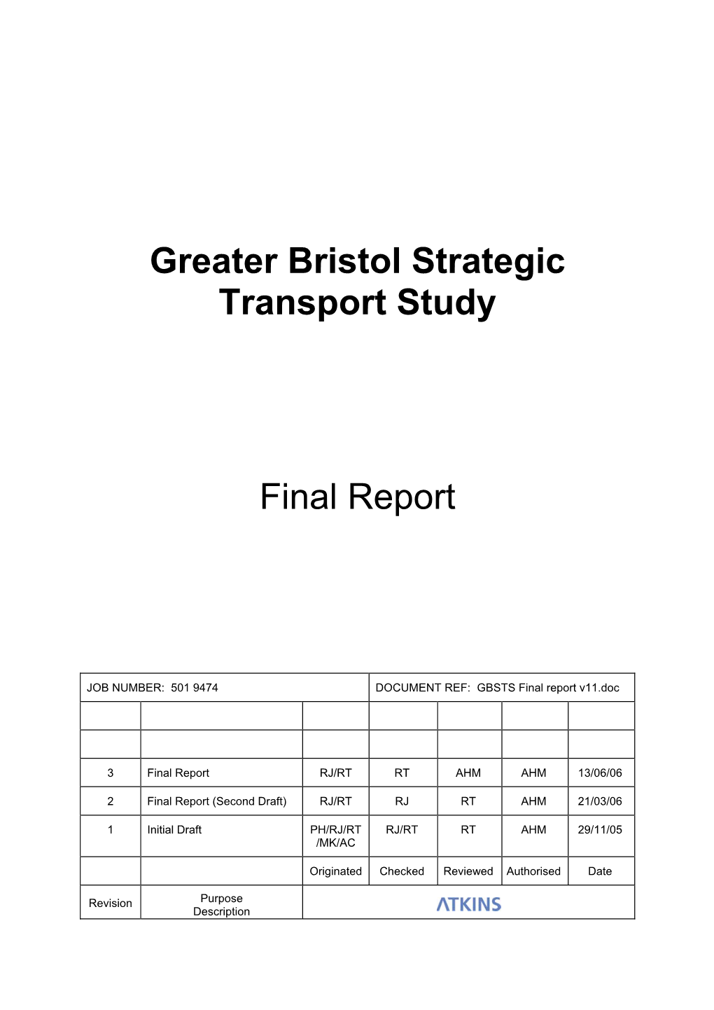 Greater Bristol Strategic Transport Study