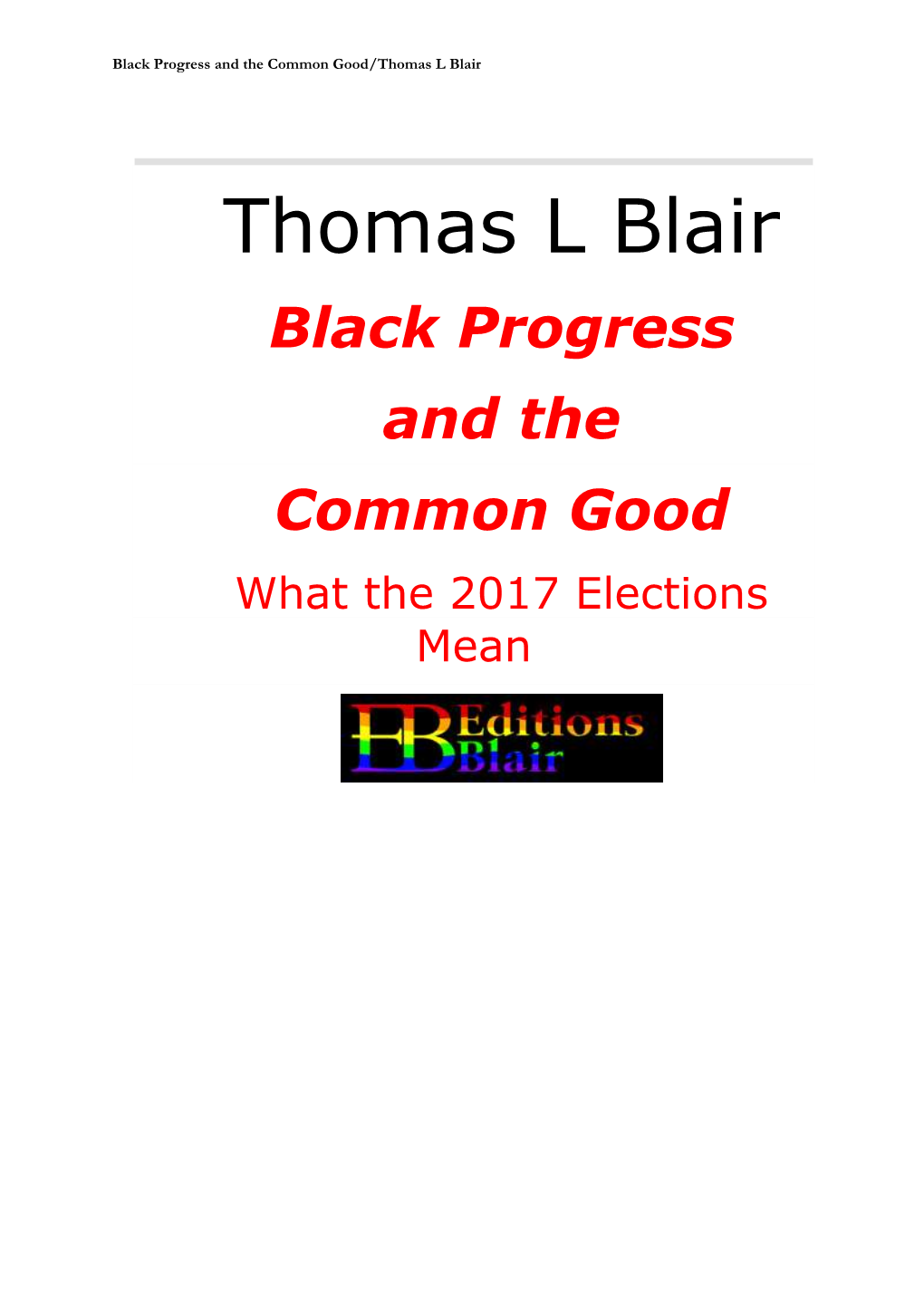 Thomas L Blair