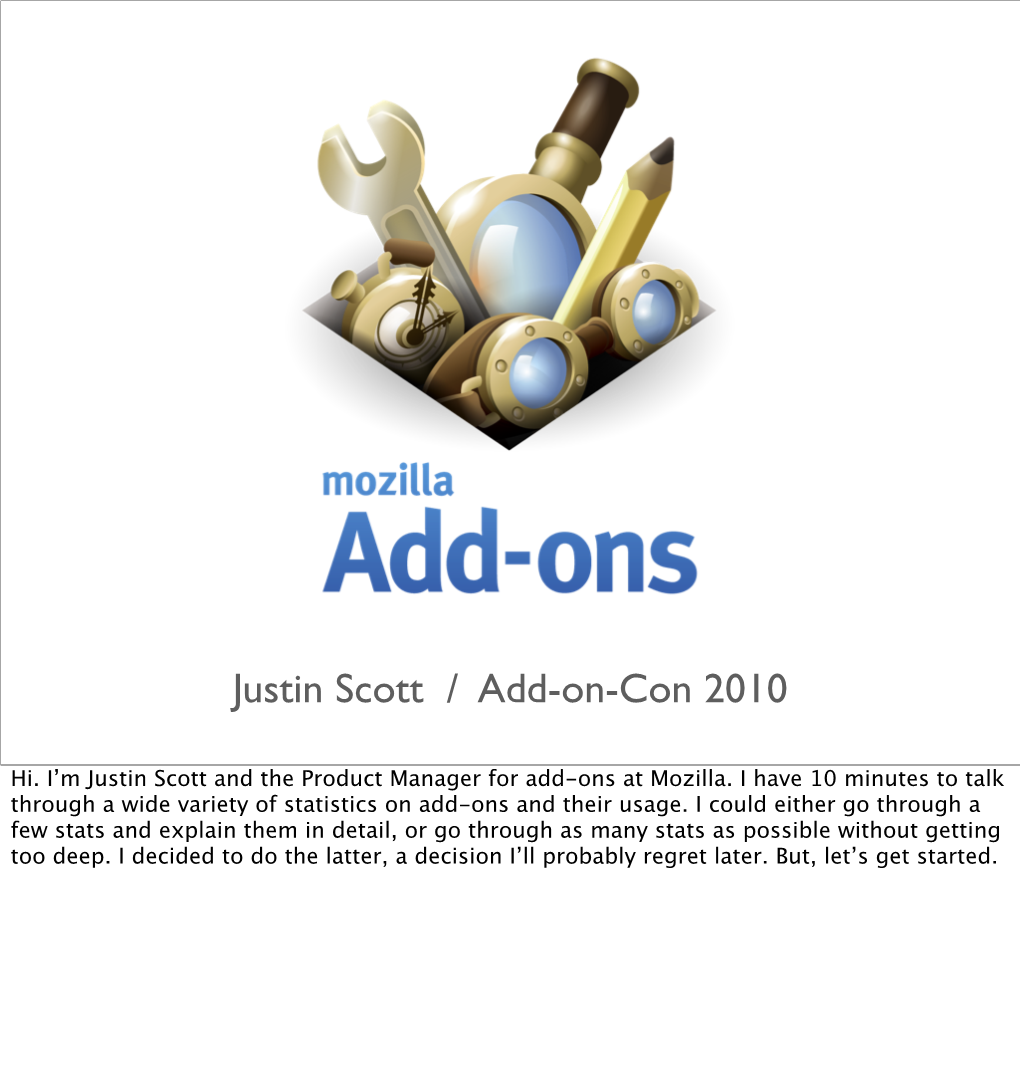 Justin Scott / Add-On-Con 2010