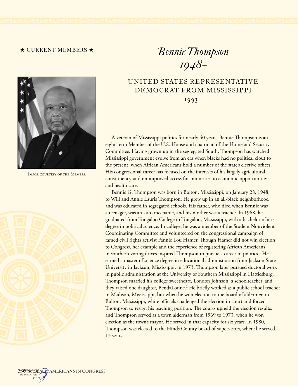 Bennie Thompson 1948–