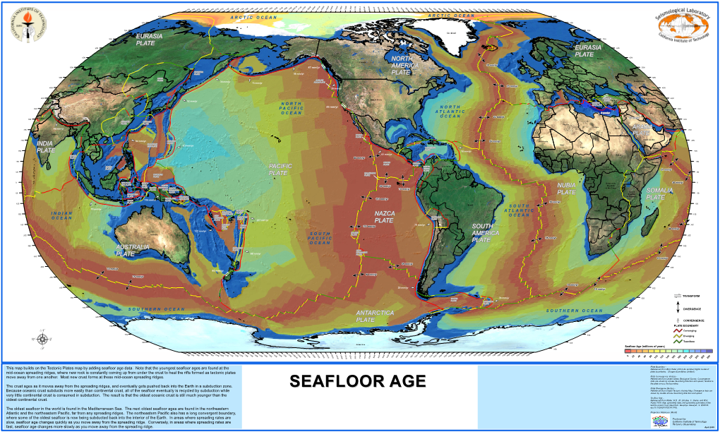 Seafloor Age (Millions of Years) 8 85S 85S