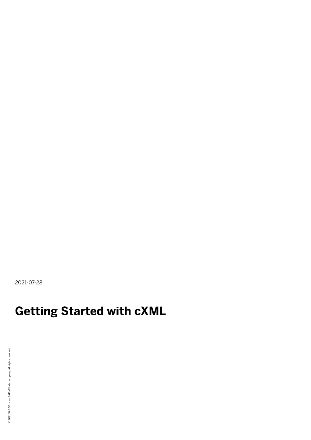 Getting Started with Cxml Company