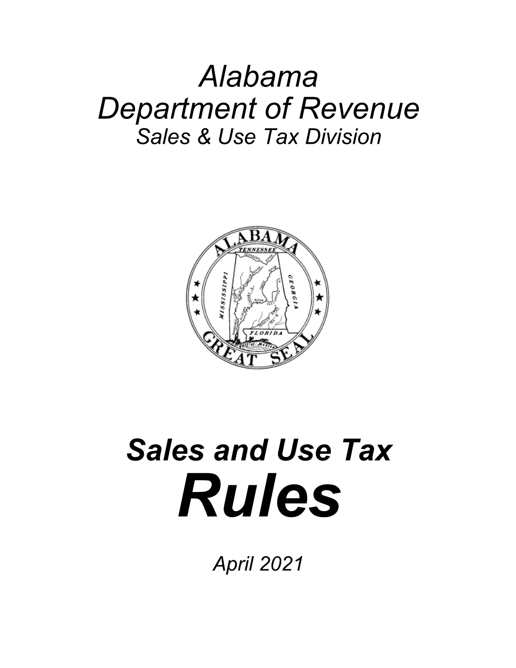 Sales and Use Tax Rules