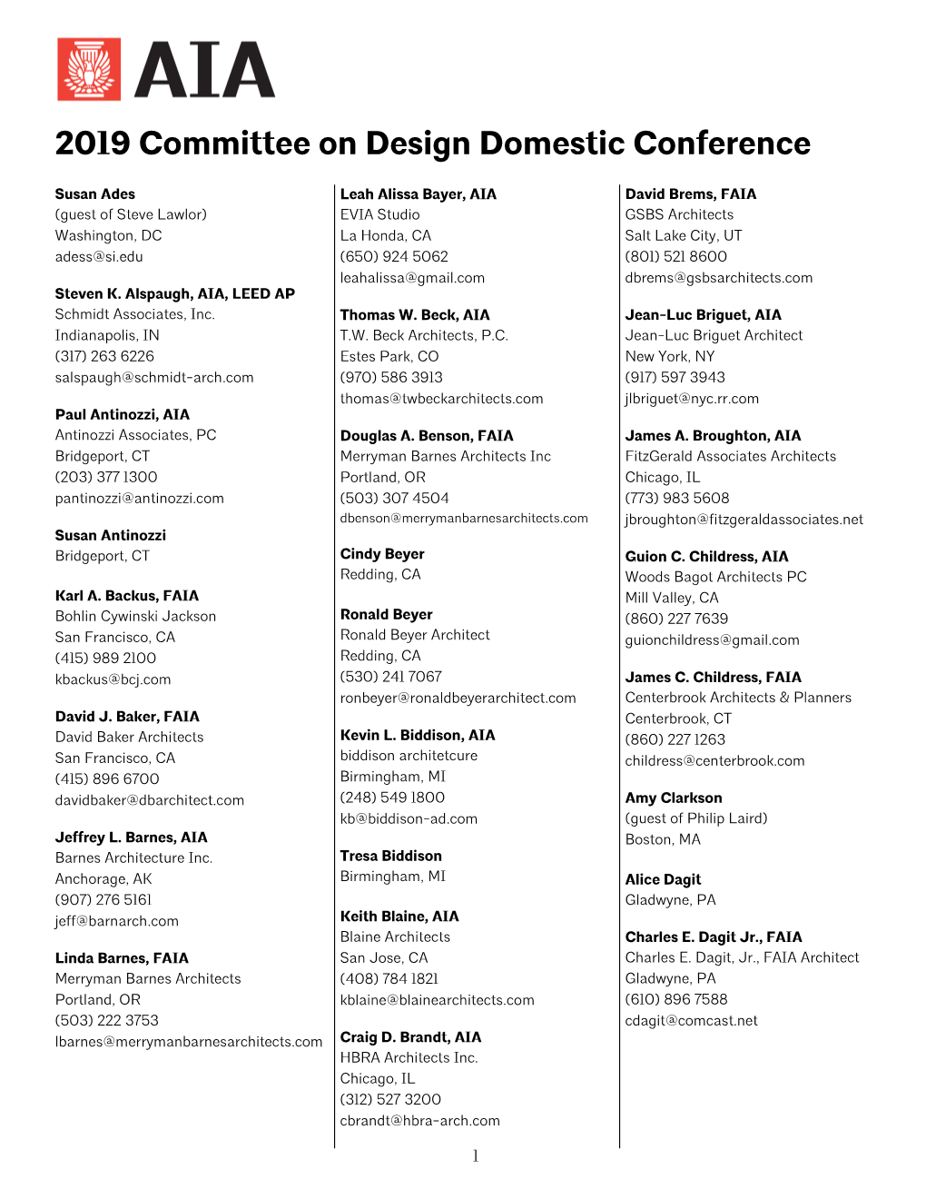 2019 Committee on Design Domestic Conference