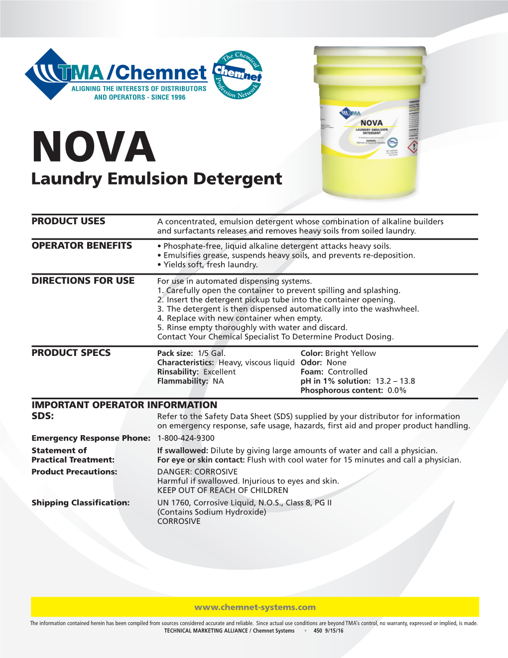 NOVA Laundry Emulsion Detergent