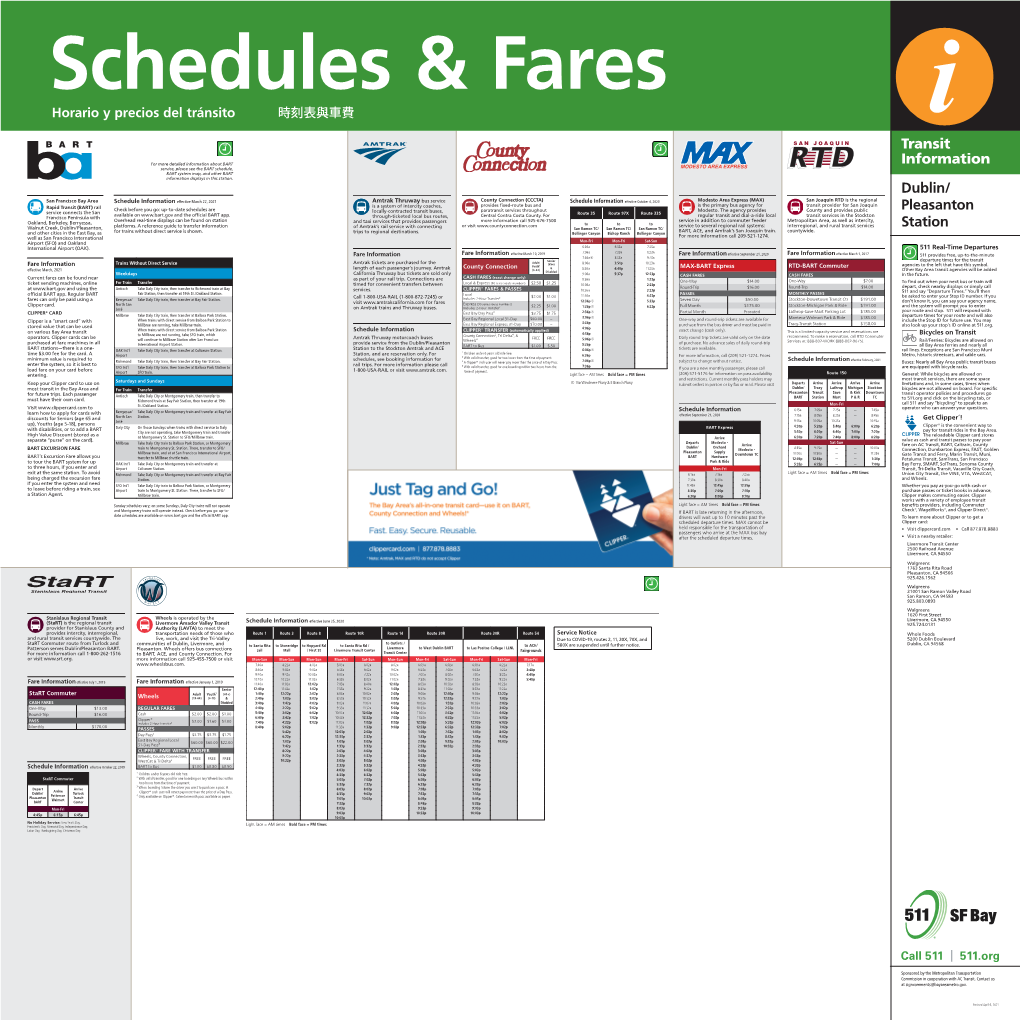 Transit Information Dublin/ Pleasanton Station