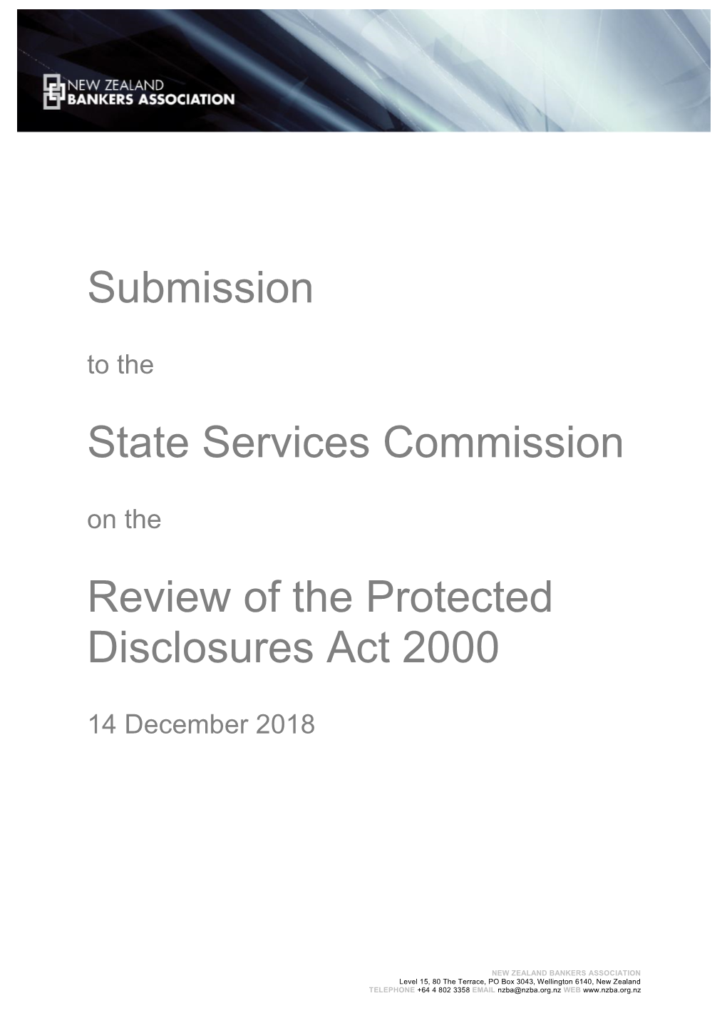 Review of the Protected Disclosures Act 2000