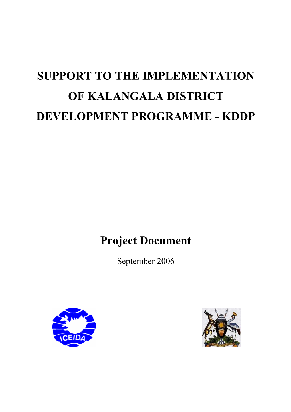 Support to the Implementation of Kalangala District Development Programme - Kddp