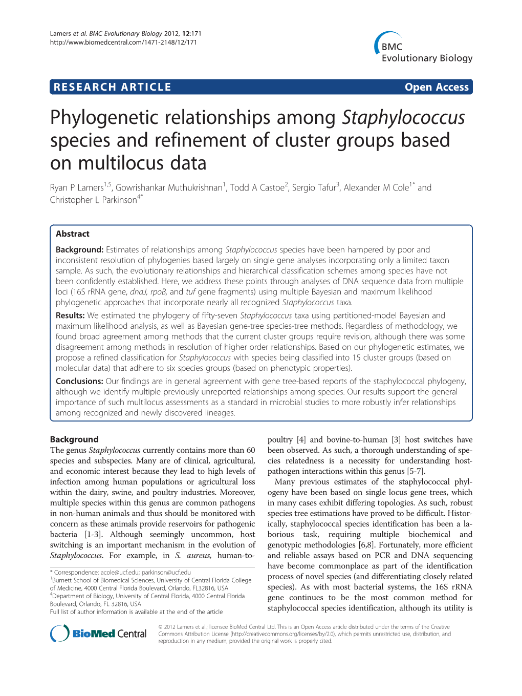 Phylogenetic Relationships Among
