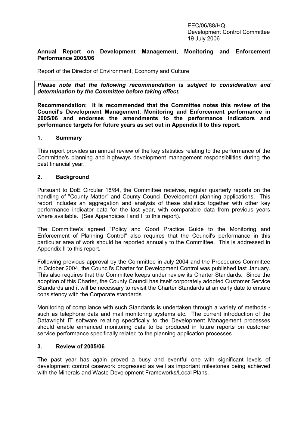 Mw040706dca Annual Report Monitoring and Enforcement 2005-–