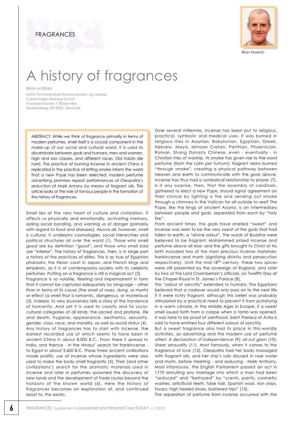 A History of Fragrances