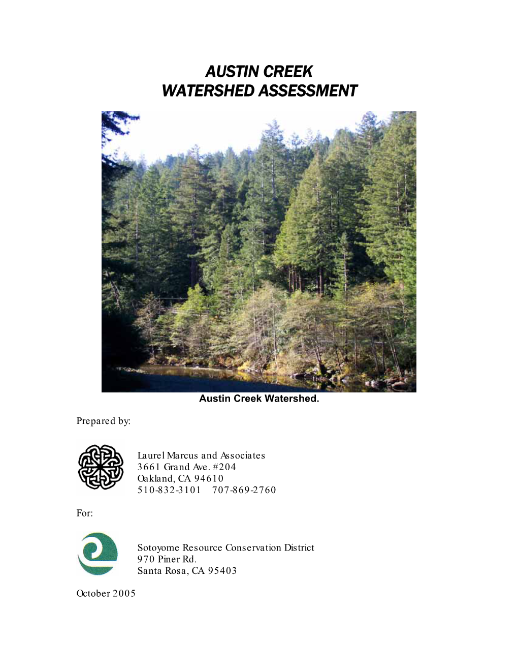 Austin Creek Watershed Assessment